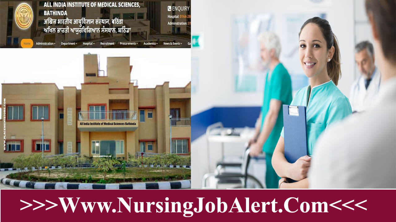 AIIMS Bathinda Nursing Tutor Recruitment 2023