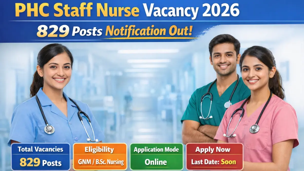 PHC Staff Nurse Vacancy 2026