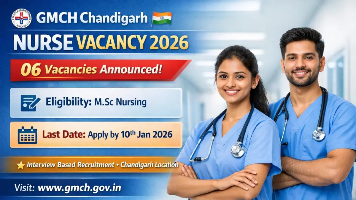 GMCH Chandigarh Nurse Vacancy 2026