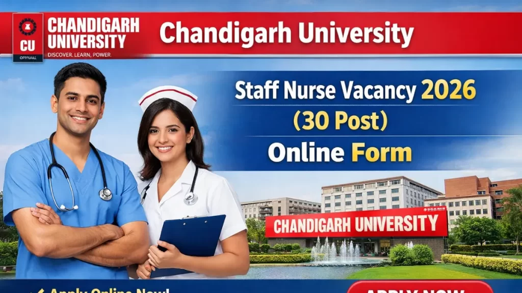 Chandigarh University Staff Nurse Vacancy 2026