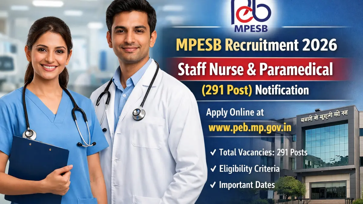 MPESB Recruitment 2026 Staff Nurse