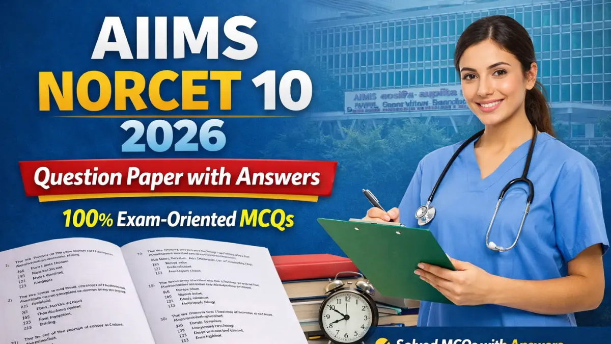 AIIMS NORCET 10 2026 Question Paper