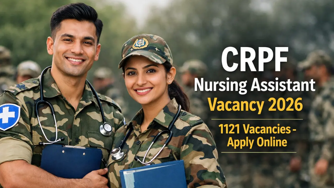 CRPF Nursing Assistant Vacancy 2026